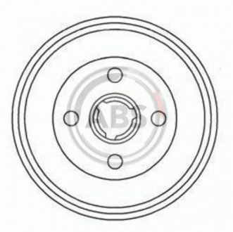 Гальмівний барабан задн. 80/100 82-95 A.B.S. 2326S