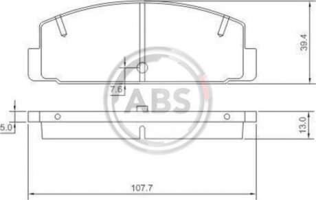 Гальмівні колодки зад. Mazda 323/626 94-04 (akebono) A.B.S. 36571