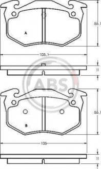 Тормозные колодки зад. Peugeot 206 99-/Renault Megane I 96-03 A.B.S. 36580