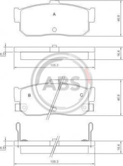 Гальмівні колодки зад. Nissan Almera 95-00/Maxima 00-03 A.B.S. 36742