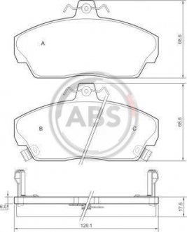 Тормозные колодки перед. Honda Civic 91-05 (TRW) A.B.S. 36746