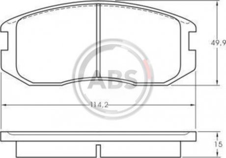 Тормозные колодки перед Outlander 12-/Peugeot 4007 07- A.B.S. 36772