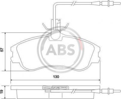 Тормозные колодки перед. Berlingo/Partner 96-01 (Lucas) (с датчиком) A.B.S. 37016