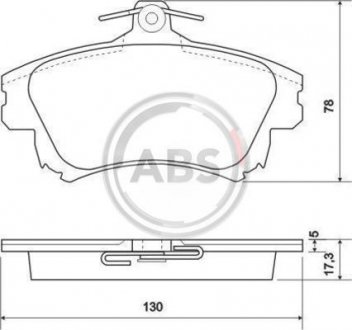 Тормозные колодки перед S40/V40 95-04 A.B.S. 37020