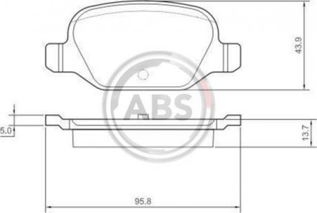 Колодки тормозные задн. 500/Punto (99-21) A.B.S. 37311