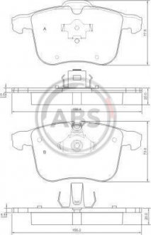 Гальмівні колодки перед. Opel Vectra C 02- (ATE) A.B.S. 37389