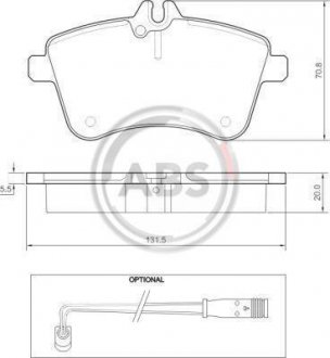 Колодки гальмівні пер. W169/W245 04-12 A.B.S. 37457