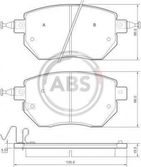 Колодки гальмівні пер. Q60/QX50/Q70/Navara/Qashqai/Murano/Pathfinder 05- A.B.S. 37504