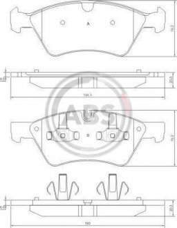 Колодки гальмівні пер. W251/W164/W463/W164/W211 03-14 A.B.S. 37507