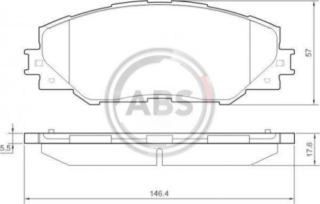 Гальмівні колодки перед. AURIS/RAV 4 III/RAV 4 IV 1.8-2.5H 06- A.B.S. 37543