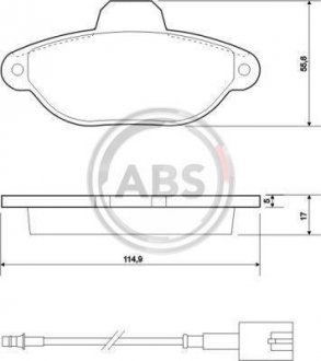 Тормозные колодки перед. Logan 05-/Megane 96-03/Clio 91-05 A.B.S. 37595