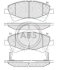 Гальмівні колодки пер. Toyota Avensis 08- (bosch) (150,8x62,5x19,5) 37722