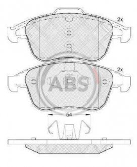 Гальмівні колодки перед. Megane III 08-/Scenic 09- (ATE) A.B.S. 37749