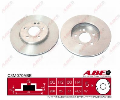 Гальмівний диск ABE C3M070ABE