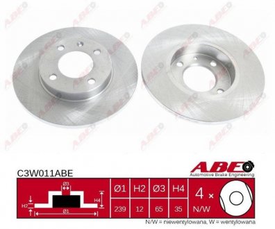 Тормозной диск ABE C3W011ABE