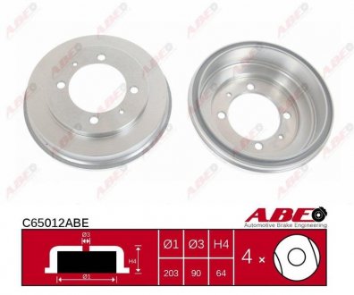 Тормозной барабан ABE C65012ABE