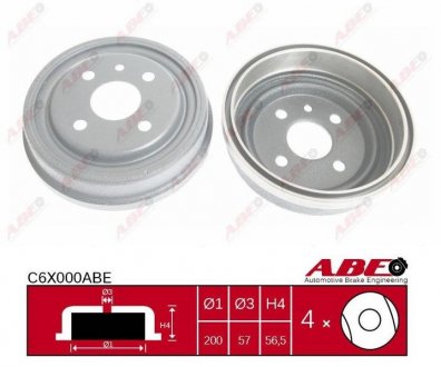 Тормозной барабан ABE C6X000ABE