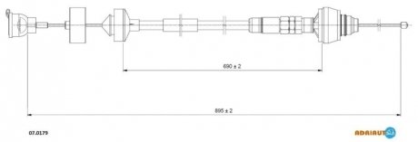 Трос сцепления CITROEN BERLINGO ADRIAUTO 07.0179