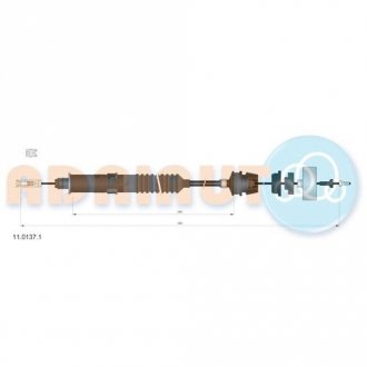 Трос сцепления FIAT Ulysse 2.0-TDS a/a95-/Scudo 2.0 – Tds a/a95-/Evasion 2.0 BV BE3-BE3R a/a95-/Jump ADRIAUTO 1101371