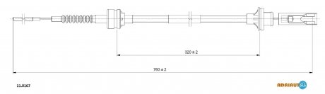 Трос сцепления ADRIAUTO 11.0167 (фото 1)