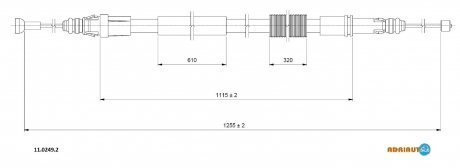 Тросик ADRIAUTO 11.0249.2 (фото 1)