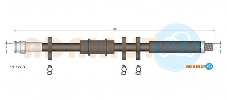 FIAT Шланг торм. пер.Ducato 85, Citroen C25, PEUGEOT J5 ADRIAUTO 11.1233