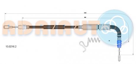Трос ручного тормоза ADRIAUTO 13.0216.2
