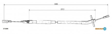 Трос остановочных тормозов ADRIAUTO 27.0284