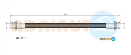 NISSAN Шланг тормозной задн.Note ADRIAUTO 28.1231.1