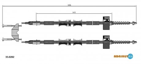 Трос ручного тормоза ADRIAUTO 33.0282