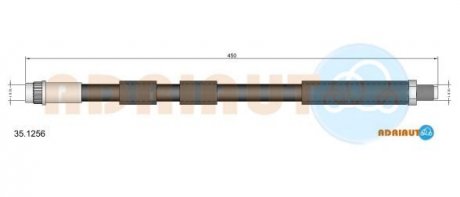 PEUGEOT Шланг тормозной пер. 307 00-, Citroen C4 04- ADRIAUTO 35.1256 (фото 1)