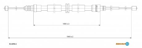Трос тормозной Renault Megane III ADRIAUTO 4102921 (фото 1)