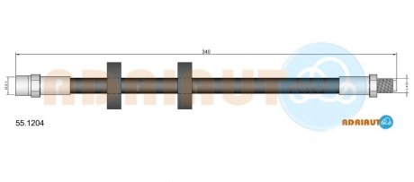 Шланг тормозной гидравлический ADRIAUTO 55.1204