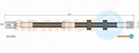 SKODA Шланг тормозной передн.Fabia 00- ADRIAUTO 55.1253