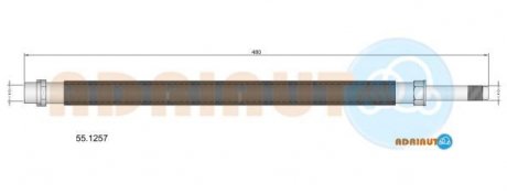 VW Шланг тормозной зад. LT 03- ADRIAUTO 55.1257