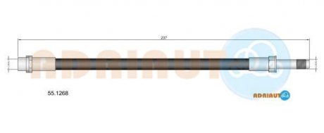 VW Шланг тормозной задн.T5 ADRIAUTO 55.1268