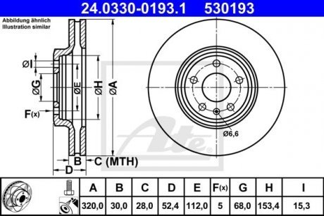 Гальмівні диски ATE 24.0330-0193.1