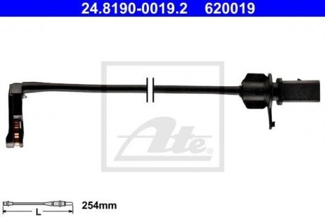 Датчик зношування колодок ATE 24.8190-0019.2