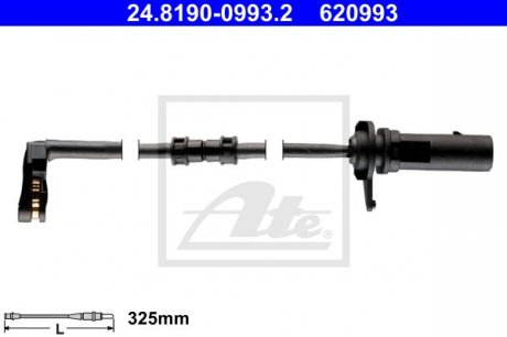 Датчик зношування колодок ATE 24.8190-0993.2