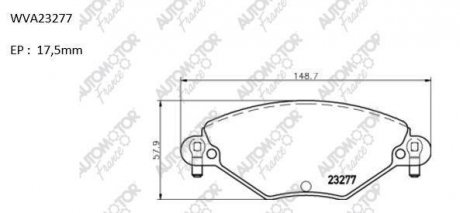 Колодки гальмівні дискові передні Citroen C5 2.0i; 16V; 2.0 HDi (00-) Automotor France ABP2002