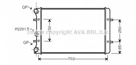 Радіатор GOLF4/A3/TT/LEON/BORA M/J (Ava) AVA COOLING AI 2155