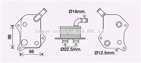 Радіатор масляний VW PASSAT (2001) 2.0 (AVA) AVA COOLING AI3414