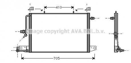 Конденсор кондиционера AUDI 100/A6 MT/AT 90-97 (AVA) AVA COOLING AI5117