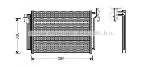 AVA BMW радіатор кондиціонера X5 E53 00- AVA COOLING BW5281D (фото 1)