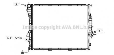 Радиатор охлаждения двигателя BMW X5e53 AT 3,0d 3,0i 4,4i 00&gt;03 AVA COOLING BWA2275 (фото 1)