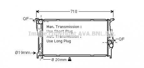 Радиатор охлаждения двигателя AVA AVA COOLING BWA2293