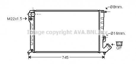 AVA CITROEN Радіатор охолодження Evasion, Jumpy, Fiat Scudo, Peugeot 806, Expert 1.9TD/2.0HDI AVA COOLING CNA2151 (фото 1)