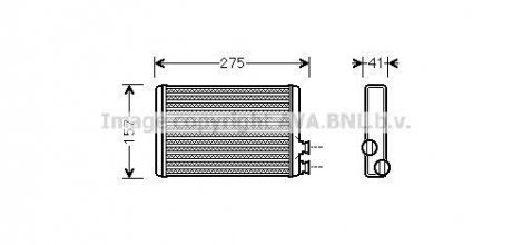 AVA CITROEN Радіатор опалення Berlingo, C4 Picasso, C5 III,Peugeot 407,Partner 08- AVA COOLING CNA6305 (фото 1)