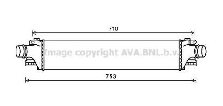 AVA CHEVROLET Інтеркулер AVEO 1.3, 1.4 11- AVA COOLING CT4061 (фото 1)