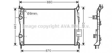 AVA NISSAN Радіатор охолодження Qashqai 1.6/2.0 1.6/2.0 09- AVA COOLING DN2413